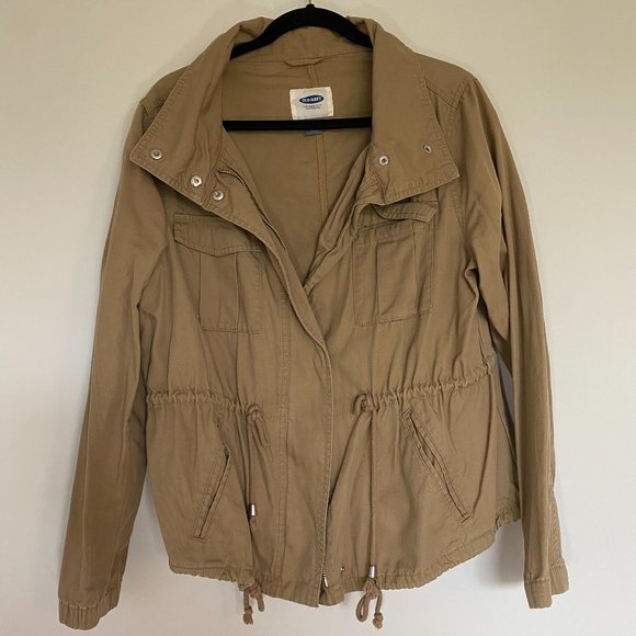 Old Navy Khaki Cargo Utility Jacket - Picture 1 of 8